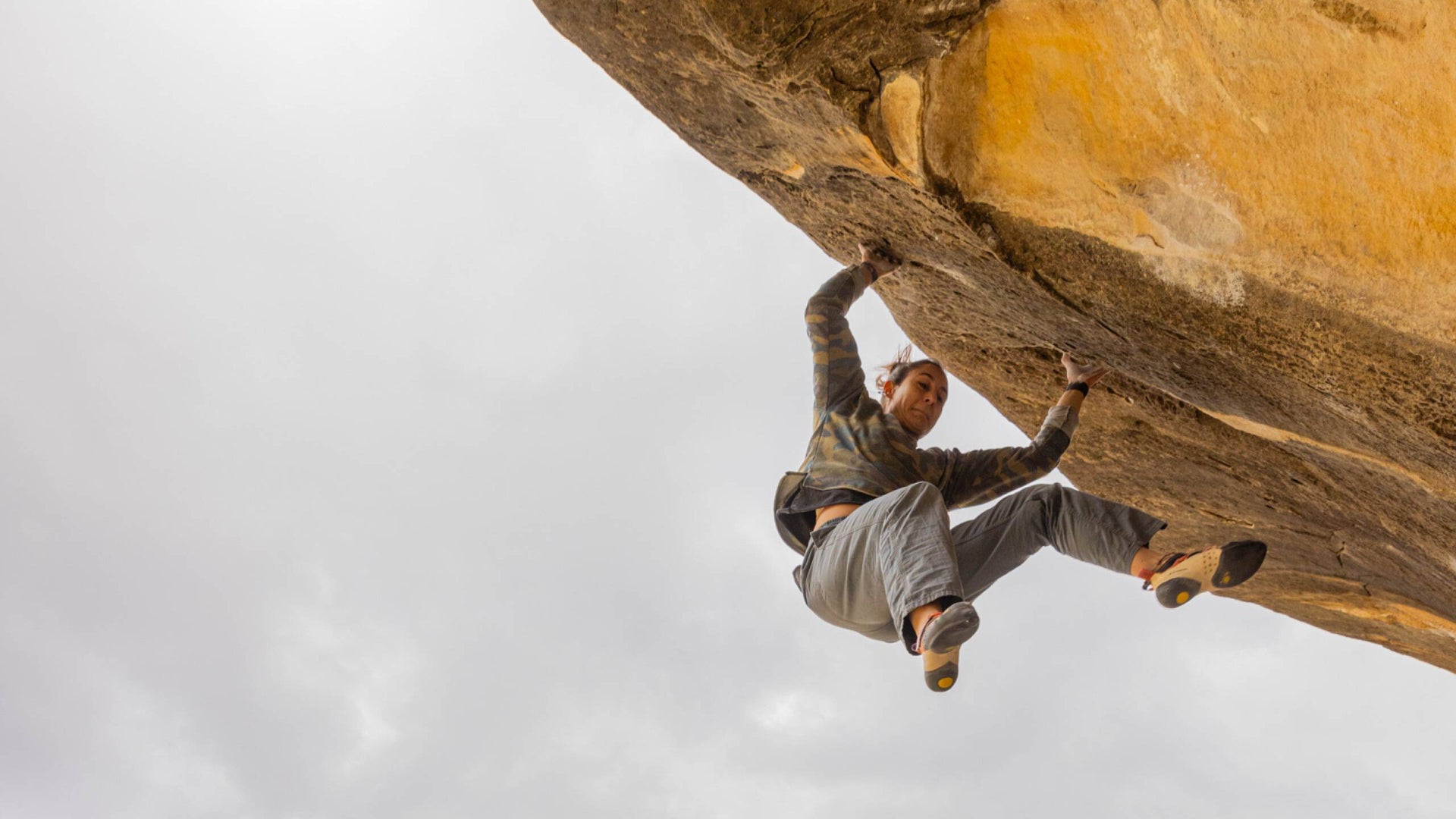 Patagonia Stories. A hiker navigates a steep and rocky ridge in the Wasatch Mountains. 