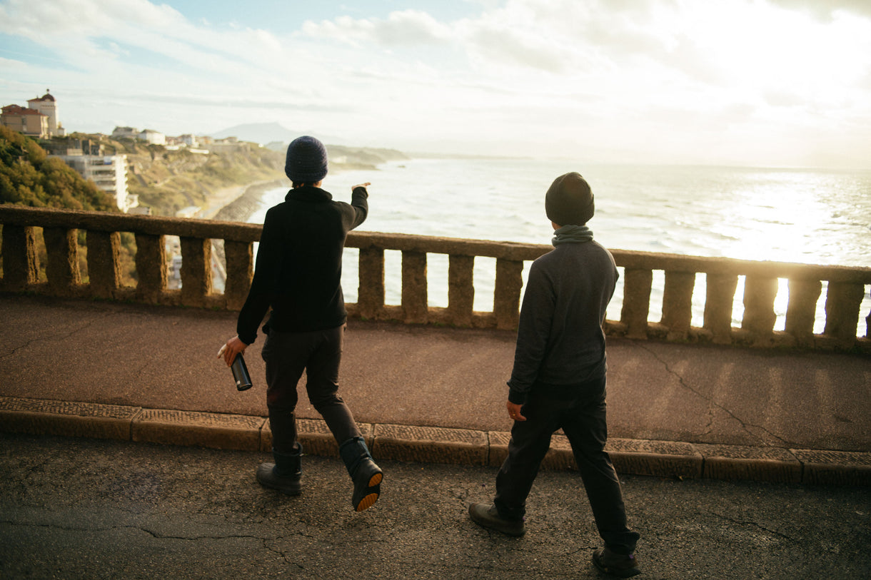 Opening image: Sam and Takashi in the Basque Country as they discussed ideas for their most recent trip together. Photo Thomas Lodin